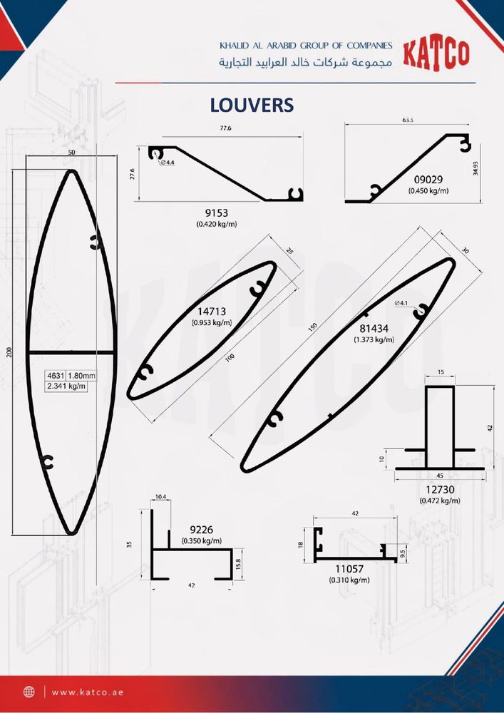 Louvers and architectural profiles